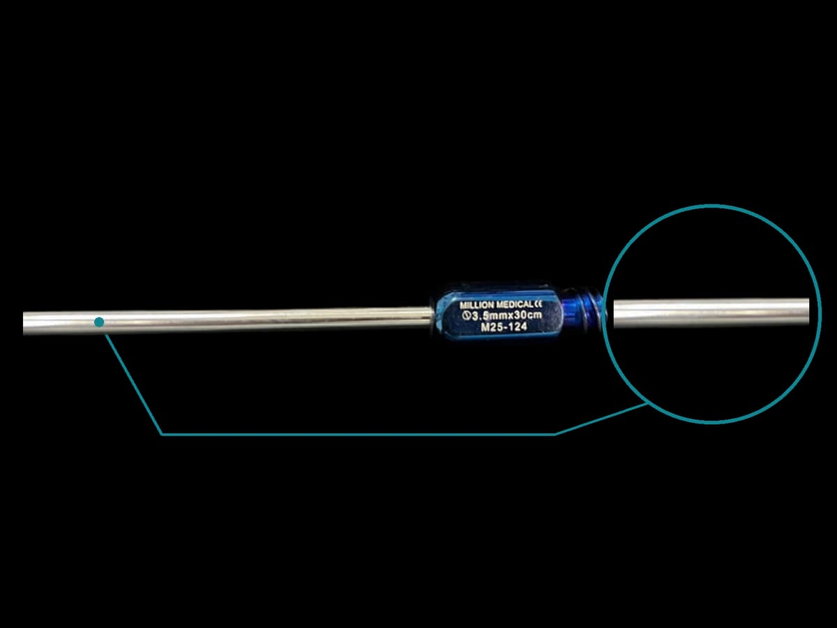 CÂY HÚT MỠ 3 LỖ THẲNG 3.5MM x 30CM - ảnh sản phẩm nền trong suốt 1