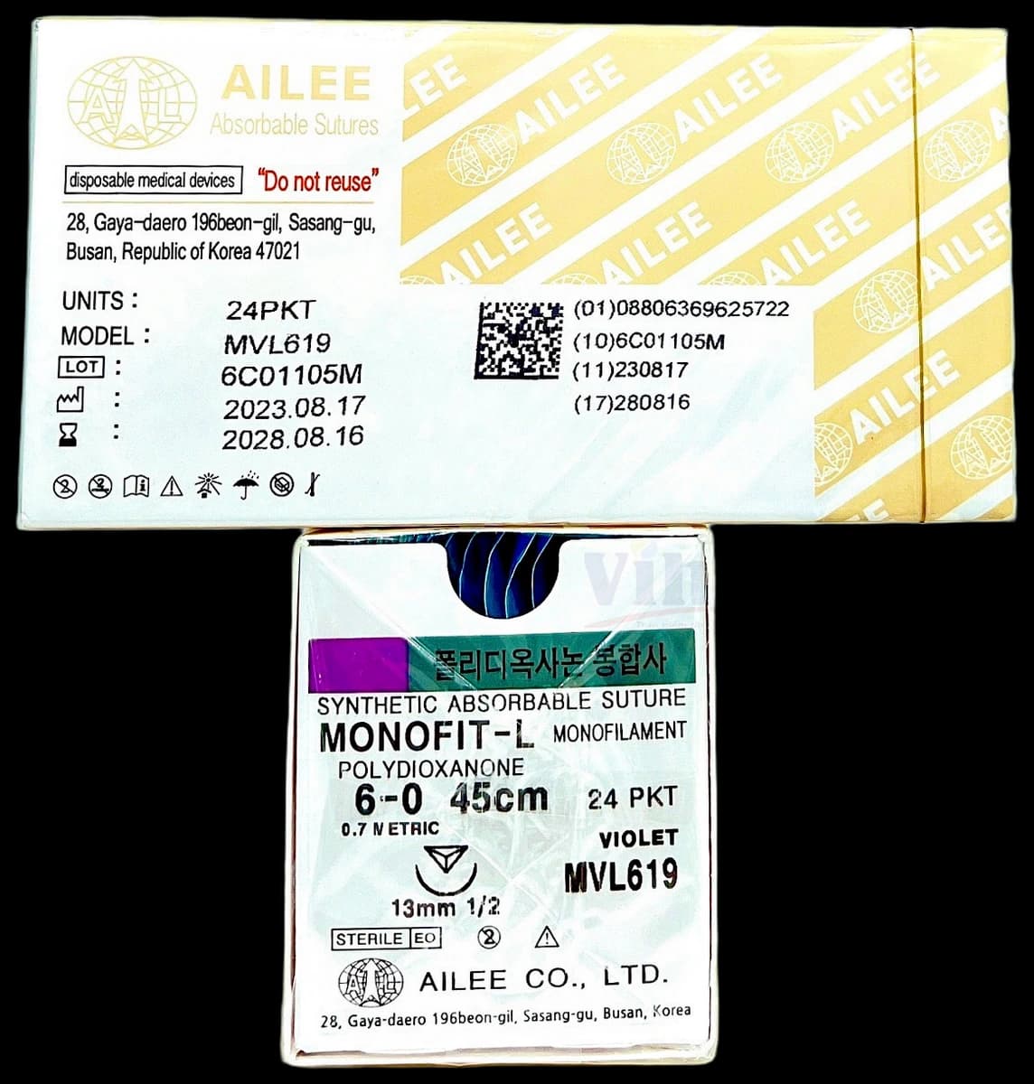 Chỉ phẫu thuật tự tiêu Monofit-L (PDS) - Hãng AILEE Korea - ảnh sản phẩm nền trong suốt 1
