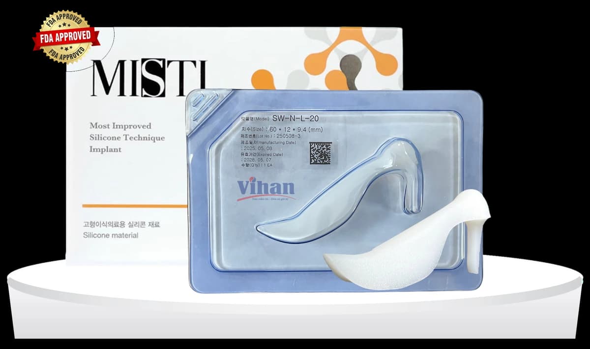 MISTI Keosan NOSE IMPLANT MATERIAL IN SWAN SHAPE - product photo with transparent background 1